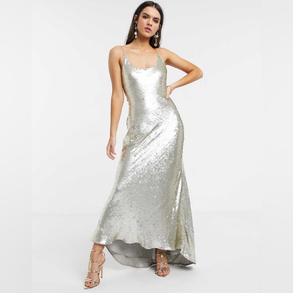 ASSOS Design Cami Embellished Maxi Dress Size US 2